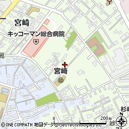 千葉県野田市宮崎98-7周辺の地図