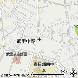 埼玉県春日部市武里中野356周辺の地図