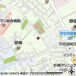 千葉県野田市宮崎86周辺の地図