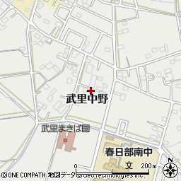 埼玉県春日部市武里中野352周辺の地図