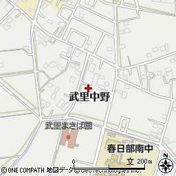 埼玉県春日部市武里中野351周辺の地図