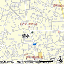 千葉県野田市清水157周辺の地図