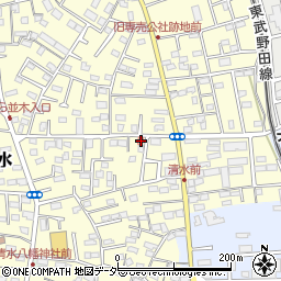 千葉県野田市清水165周辺の地図