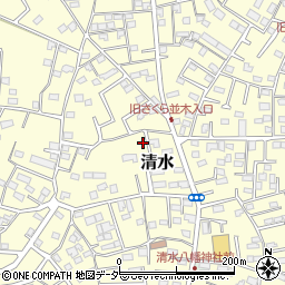 千葉県野田市清水654-16周辺の地図