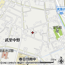 埼玉県春日部市武里中野185周辺の地図