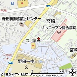 千葉県野田市宮崎101-47周辺の地図