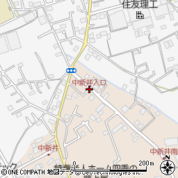 中新井入口周辺の地図