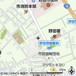 千葉県野田市宮崎82周辺の地図
