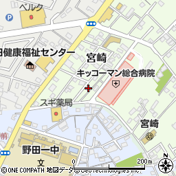 千葉県野田市宮崎101-62周辺の地図