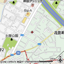 埼玉県坂戸市花影町25-13周辺の地図