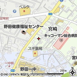 千葉県野田市宮崎101-36周辺の地図