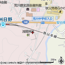 浅間神社内公衆トイレ周辺の地図