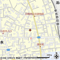 千葉県野田市清水173周辺の地図
