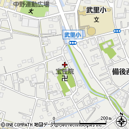 埼玉県春日部市武里中野68-1周辺の地図