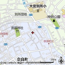 大宮奈良郵便局周辺の地図