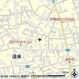 千葉県野田市清水195-5周辺の地図