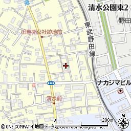 千葉県野田市清水266-20周辺の地図