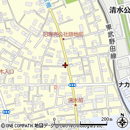 千葉県野田市清水174-11周辺の地図