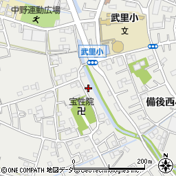 埼玉県春日部市武里中野65周辺の地図