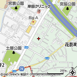埼玉県坂戸市花影町25-11周辺の地図