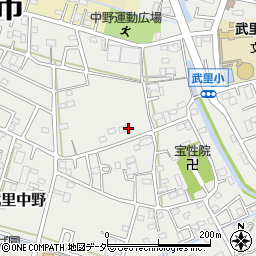 埼玉県春日部市武里中野206-1周辺の地図