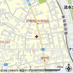 千葉県野田市清水174周辺の地図