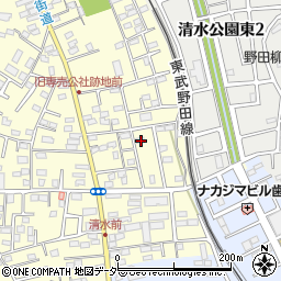 千葉県野田市清水263-12周辺の地図