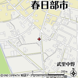 埼玉県春日部市武里中野417周辺の地図