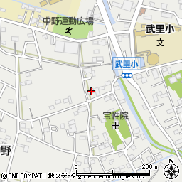 埼玉県春日部市武里中野72周辺の地図