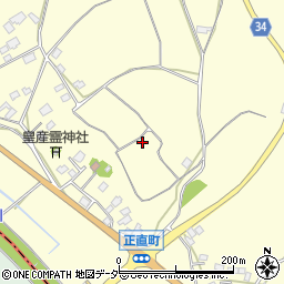 茨城県牛久市正直町周辺の地図