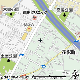 埼玉県坂戸市花影町25-5周辺の地図