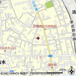 千葉県野田市清水178周辺の地図
