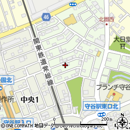 茨城県守谷市ひがし野1丁目6-16周辺の地図