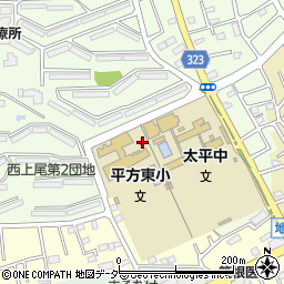 埼玉県上尾市平方2周辺の地図