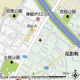 埼玉県坂戸市花影町25周辺の地図