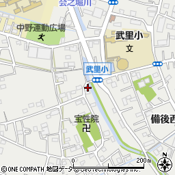 埼玉県春日部市武里中野43周辺の地図
