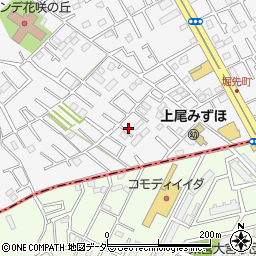 埼玉県上尾市原市56周辺の地図
