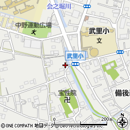 埼玉県春日部市武里中野44周辺の地図