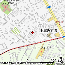 埼玉県上尾市原市54-8周辺の地図
