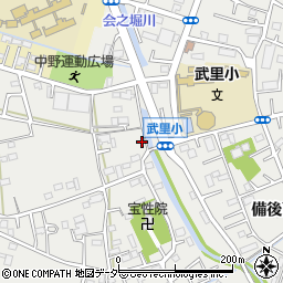 埼玉県春日部市武里中野45周辺の地図
