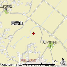 茨城県つくばみらい市東栗山周辺の地図