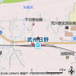 武州日野駅前周辺の地図