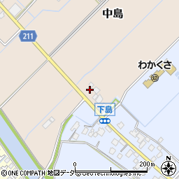 茨城県つくばみらい市中島263周辺の地図