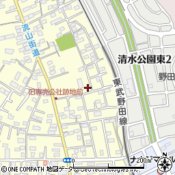 千葉県野田市清水254-15周辺の地図