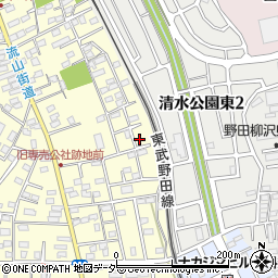 千葉県野田市清水254-42周辺の地図