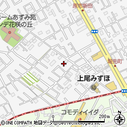 埼玉県上尾市原市48周辺の地図
