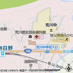 秩父市荒川公民館周辺の地図