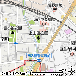 上山田公園トイレ周辺の地図