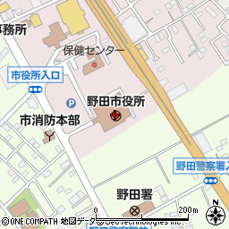 千葉県野田市周辺の地図