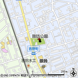 諏訪公園トイレ周辺の地図